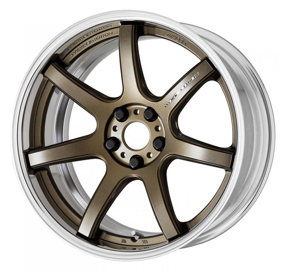 WORK EMOTION T7R 2P — Ashed Titanium (AHG), Deep Concave. WORK's 19 inch FULL REVERSE wheel, shown as a finish reference for 20 inch STEP RIM.