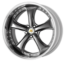 WORK VS KF# 21 inch FULL REVERSE – Brilliant Silver Black (BSB) disk, angled view (official WORK product image)
