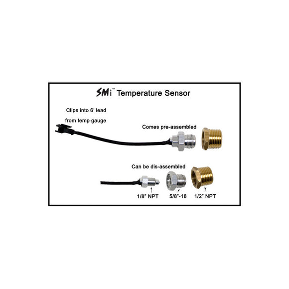 Longacre 52-43505 SMi™ Temperature Sensor with QD Lead & Manifold Fitting -100