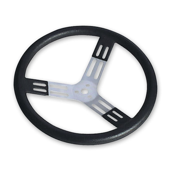 Longacre 52-56820 15" Aluminum - Black w/ Natural Spokes And Bump Grip