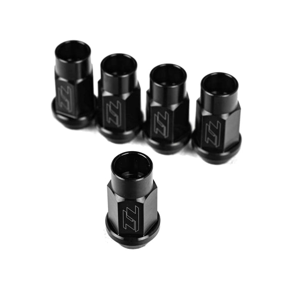 T1 Race Development ラグスタッド変換キット テーパーシート ブラックアルマイト（62mm スタッド＋チタン ラグナット 20本）Huracán・R8