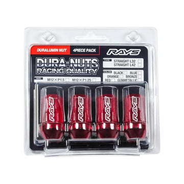 RAYS DURA NUTS L42 STRAIGHT TYPE 4PC SET - 0
