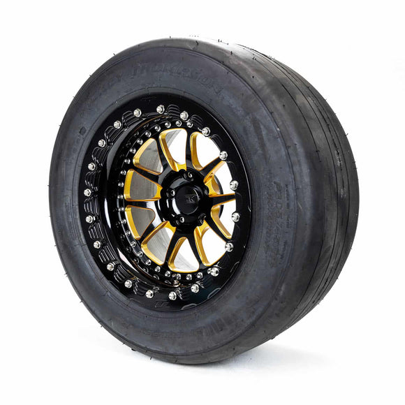 T1 Race Development GT1R 17×11インチ リア ドラッグラジアル ドラッグパック（Belak ホイール＋M/T ET Street R）R35 GT-R