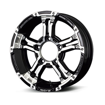 RAYS TEAM DAYTONA FDX-J wheel in Black / Diamond Cut (DW)