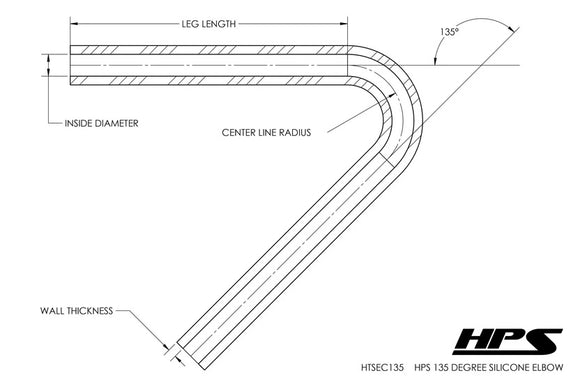 シリコンホース 135° エルボ
