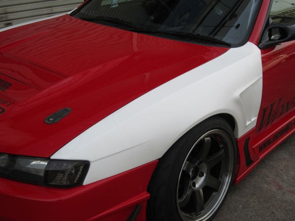 GT Wide Fender, Front for S14 Kouki, 30mm or 50mm Glare