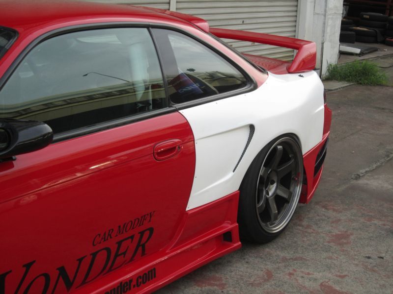 GT Wide Fender, Rear for S14 Zenki, Glare, 30mm or 50mm