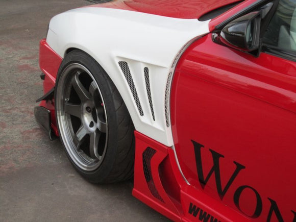 GT Wide Fender, Front for S14 Kouki, 30mm or 50mm Glare