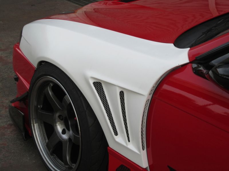 GT Wide Fender, Front for S14 Kouki, 30mm or 50mm Glare