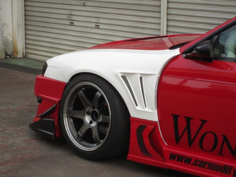 GT Wide Fender, Front for S14 Kouki, 30mm or 50mm Glare