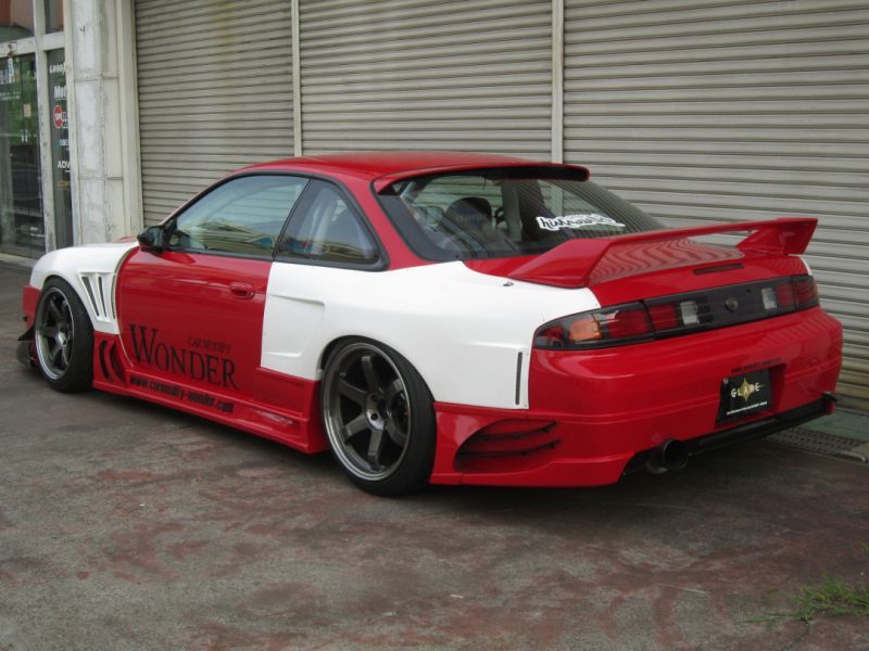 GT Wide Fender, Rear for S14 Zenki, Glare, 30mm or 50mm