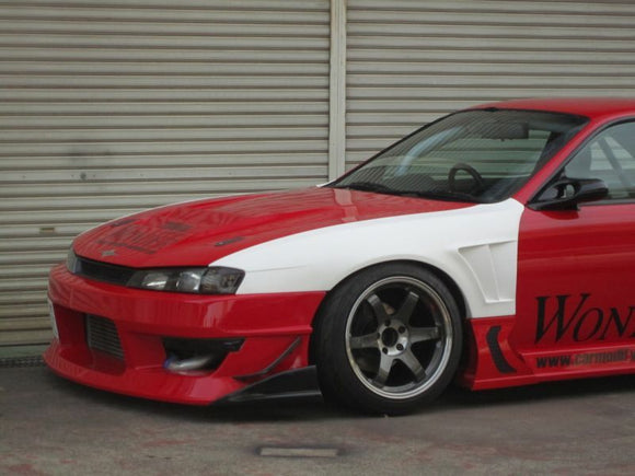 GT Wide Fender, Front for S14 Kouki, 30mm or 50mm Glare