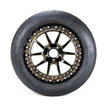 T1 Race Development GT1R 18×10 フロント ドラッグパック（Belak ビードロックホイール＋M/T ドラッグラジアル / R35 GT-R）