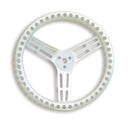 Longacre 52-56835 14" Uncoated Aluminum Steering Wheel - DRILLED - Dished