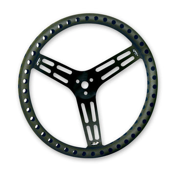 Longacre 52-56867 15" Uncoated Black Aluminum - DRILLED - Flat