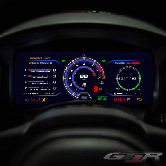 T1 Race Development GT1R MoTeC C1212 ダッシュキット（Non-M1 R35 GT-R）12インチ ディスプレイ