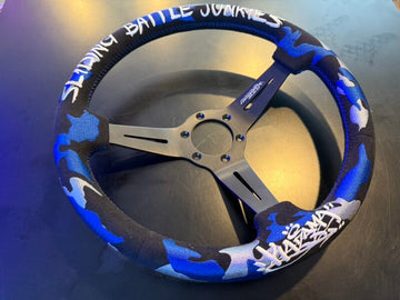 KAZAMA 34Φ Semi-Deep Steering Wheel D70 (Camo Blue) – image 1