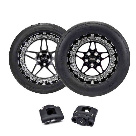 Belak V2 18/17 コンプリート ドラッグパック センターロック（18×8.5・17×12 ビードロック＋タイヤ／Iroz パーキングブレーキ付）（Huracán・R8）