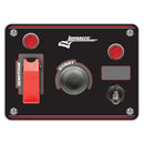 Longacre 52-44866 Flip-up Start / Ignition panel w/ 1 acc & pilot lights