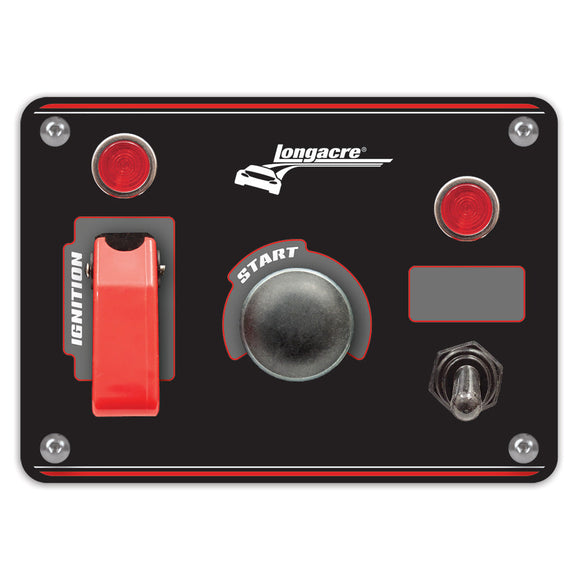 Longacre 52-44866 Flip-up Start / Ignition panel w/ 1 acc & pilot lights
