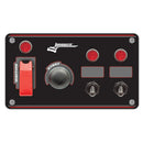 Longacre 52-44867 Flip-up Start / Ignition panel w/ 2 acc & pilot lights