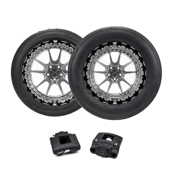 Belak V2 18/17 コンプリート ドラッグパック センターロック（18×8.5・17×12 ビードロック＋タイヤ／Iroz パーキングブレーキ付）（Huracán・R8）