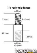 Tie Rod End Adapters for S14, S15-2