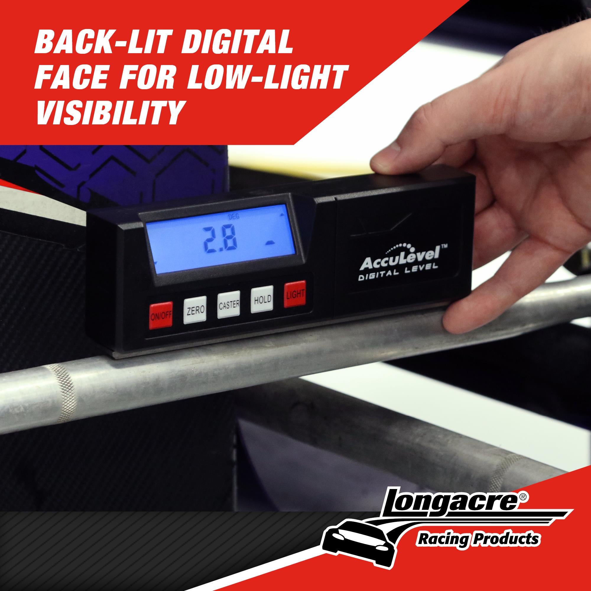 ロングエーカー, マグネット式 デジタル キャスター・キャンバーゲージ / Longacre Digital Caster/Camber Gauge with AccuLevel™