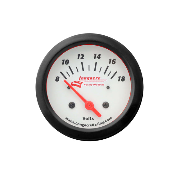 Longacre 52-46905 Sportsman™ Elite Voltage Gauge 8-18 Volts