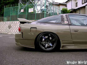 Split Rear Spoilers on a Rear bumper for S13 Hatchback, RL/RR, Glare - 0