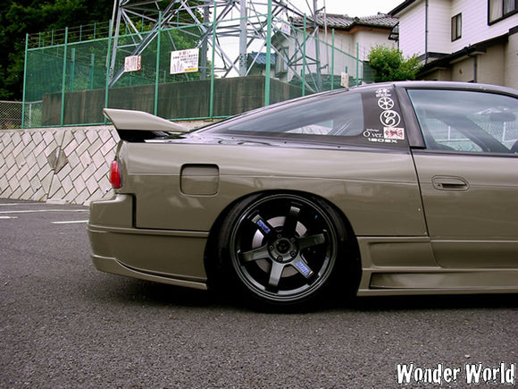 Split Rear Spoilers on a Rear bumper for S13 Hatchback, RL/RR, Glare