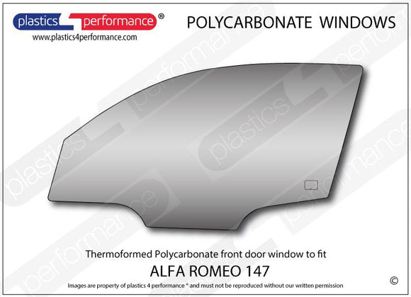 ポリカーボネート 左フロントドアウインドウ｜Alfa Romeo 147 GTA