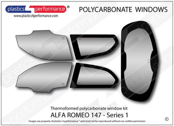 ポリカーボネート ウインドウキット｜Alfa Romeo 147 GTA
