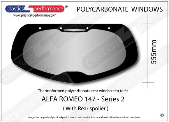 ポリカーボネート リアウインドウ｜Alfa Romeo 147 GTA
