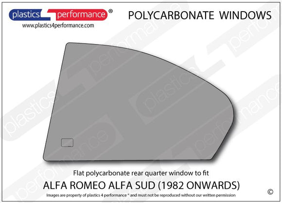 ポリカーボネート 左リアクォーターウインドウ｜Alfa Romeo Alfa Sud