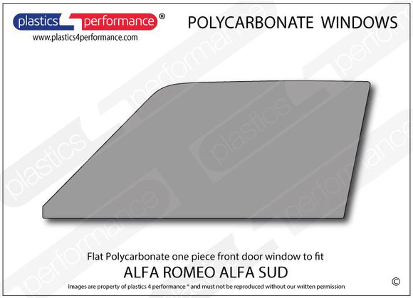 ポリカーボネート 左フロントドアウインドウ｜Alfa Romeo Alfa Sud