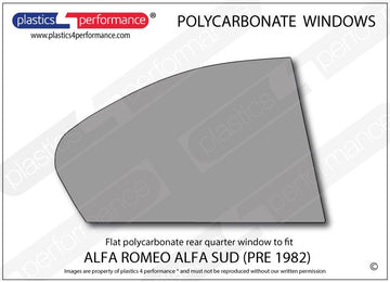 ポリカーボネート 右リアクォーターウインドウ｜Alfa Romeo Alfa Sud