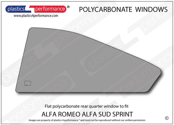 ポリカーボネート 左リアクォーターウインドウ｜Alfa Romeo Alfa Sud Sprint