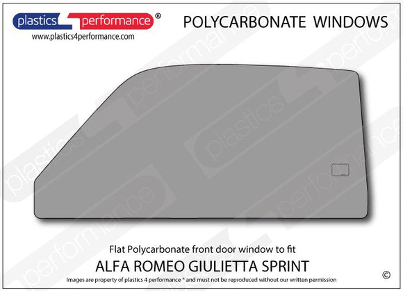 ポリカーボネート 左フロントドアウインドウ｜Alfa Romeo Giulietta Sprint