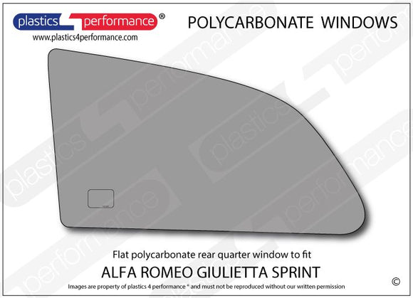 ポリカーボネート 左リアクォーターウインドウ｜Alfa Romeo Giulietta Sprint
