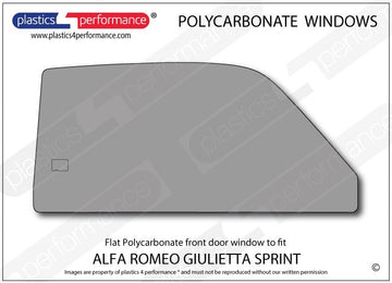 ポリカーボネート 右フロントドアウインドウ｜Alfa Romeo Giulietta Sprint