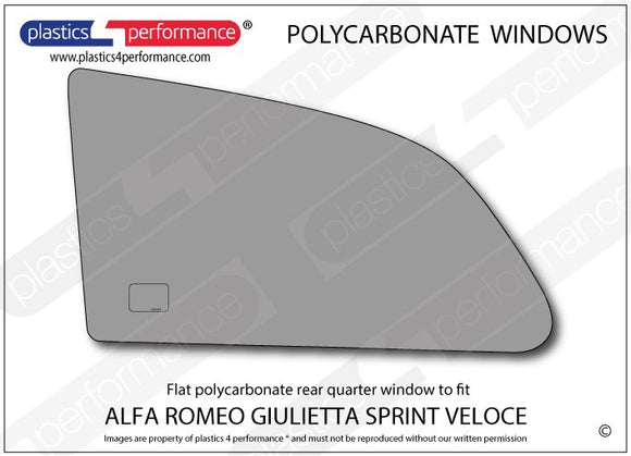 ポリカーボネート 左リアクォーターウインドウ｜Alfa Romeo Giulietta Sprint Veloce
