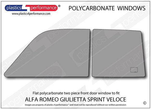 ポリカーボネート 左フロントドアウインドウ｜Alfa Romeo Giulietta Sprint Veloce