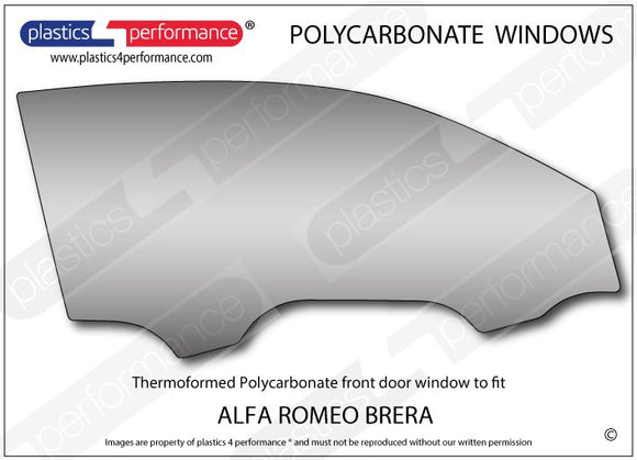 ポリカーボネート 右フロントドアウインドウ｜Alfa Romeo Brera