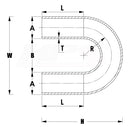 HPS アルミ エルボーパイプ 180度 / 外径19〜102mm-2