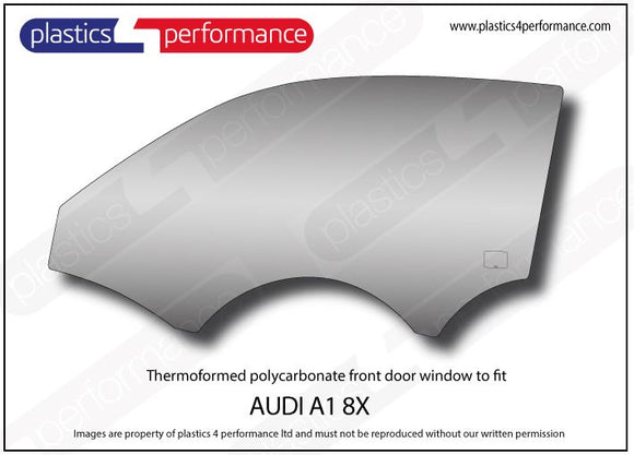 ポリカーボネート 左フロントドアウインドウ｜Audi A1 / S1 8X - 3dr Hatchback