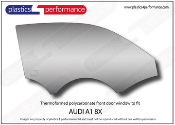 ポリカーボネート 右フロントドアウインドウ｜Audi A1 / S1 8X - 3dr Hatchback