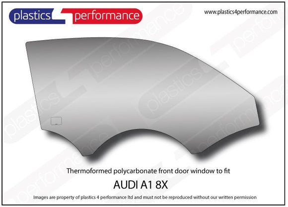 ポリカーボネート 右フロントドアウインドウ｜Audi A1 / S1 8X - 3dr Hatchback
