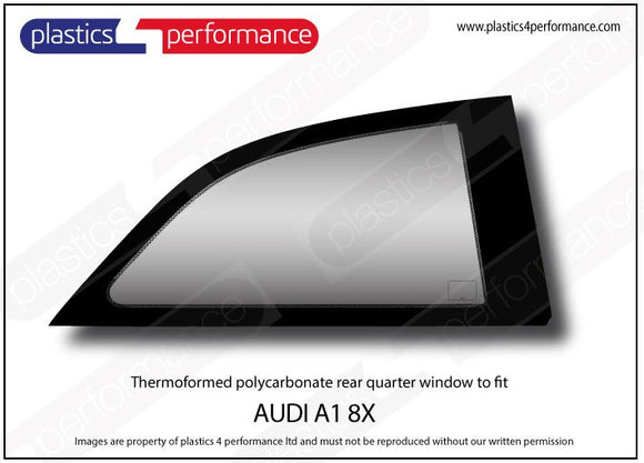 ポリカーボネート 右リアクォーターウインドウ｜Audi A1 / S1 8X - 3dr Hatchback