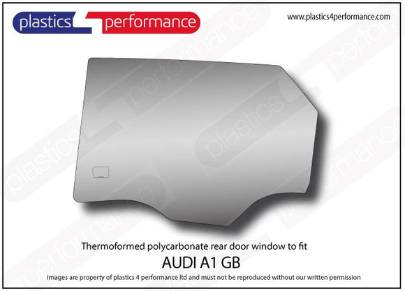 ポリカーボネート 左リアドアウインドウ｜Audi A1 GB - 5dr Hatchback